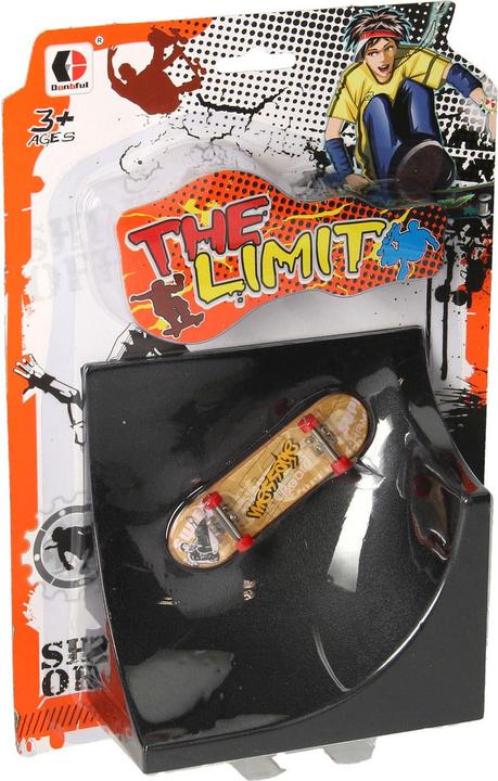 Finger skateboard with stunt jump