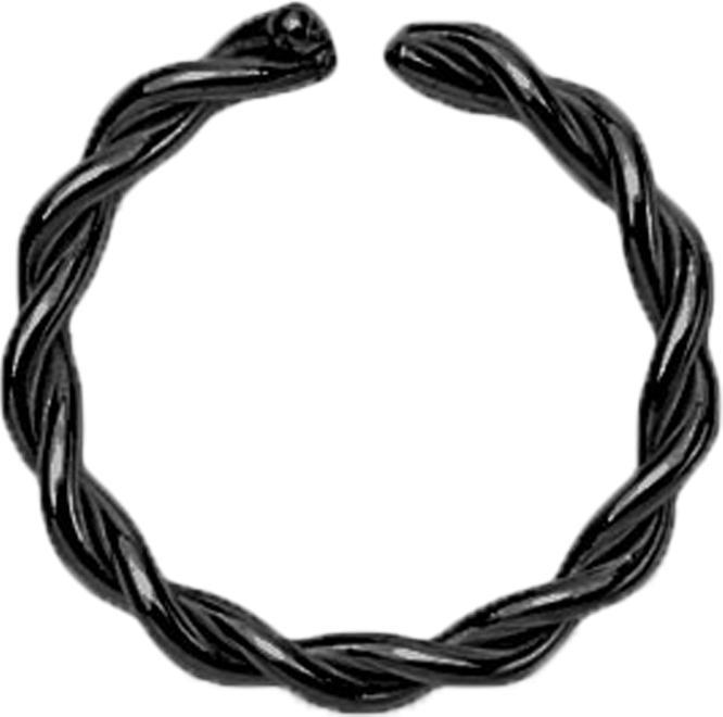 Immagine prodotto Star Piercing Anello piercing intrecciato nero (senza ottone, Acciaio chirurgico 316L)