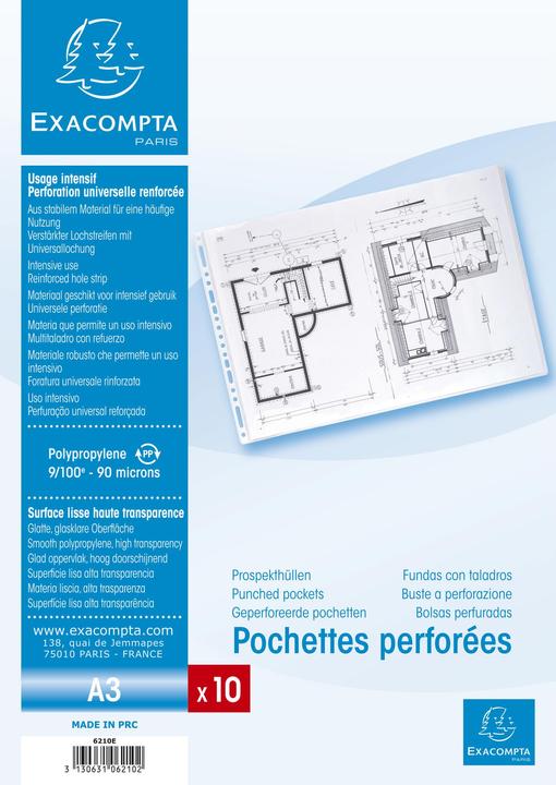 Immagine prodotto Exacompta Coperture e borse (A3, 10x)