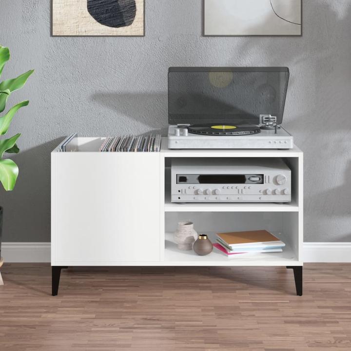 Produktbild VidaXL Plattenschrank Hochglanz-Weiss 84,5x38x48 cm Holzwerkstoff (84.5 x 38 x 48 cm)