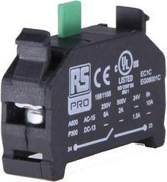 Produktbild RS PRO Kontaktblock, 1-poliger Schliesser, Schraubanschluss