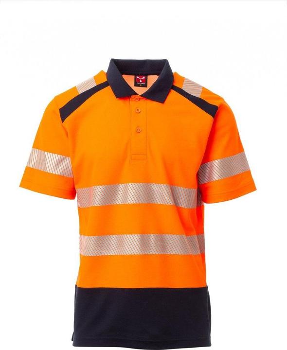 Fluorescent Orange, Navy Blue