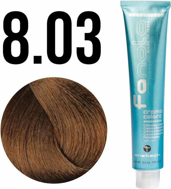 Productafbeelding Fanola 8*03 Rubio Claro Calido 100ml (8.03 Warm Licht Blond)