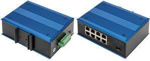Produktbild Digitus 8-Port 10/100/1000BASE-TX+1-Port 1000Base-FX Industrial PoE Switch (8 Ports)