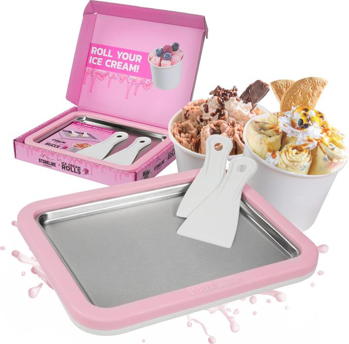 Actual product image Stoneline Ice Cream Rolls Maker ice cream platter for homemade ice cream | Rosé