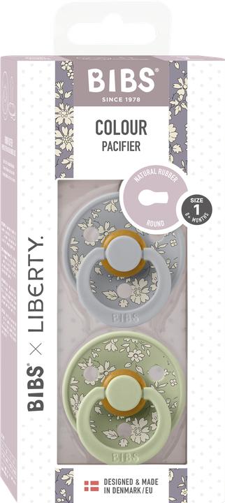 Bibs x Liberty Colour Latex Schnuller (rund), Capel Sage (2 x, bis 6 Monate)