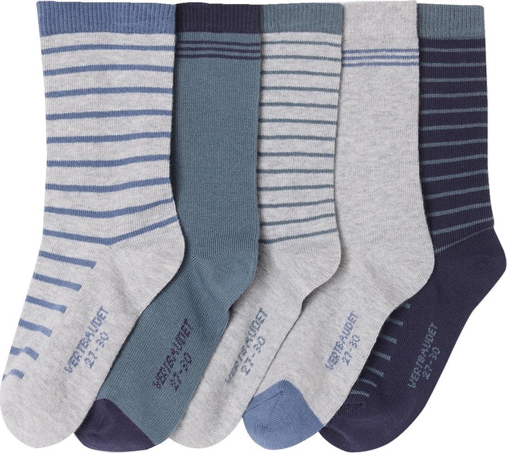 Immagine prodotto Vertbaudet 5er-Pack gestreifte Jungen Socken BASIC (Confezione da 5 pezzi, 31, 34)