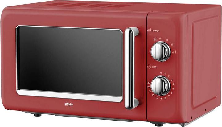 Productafbeelding Silva MW-R 25.3 rot Mikrowelle, 700 W, 20 L, Retro (20 l)