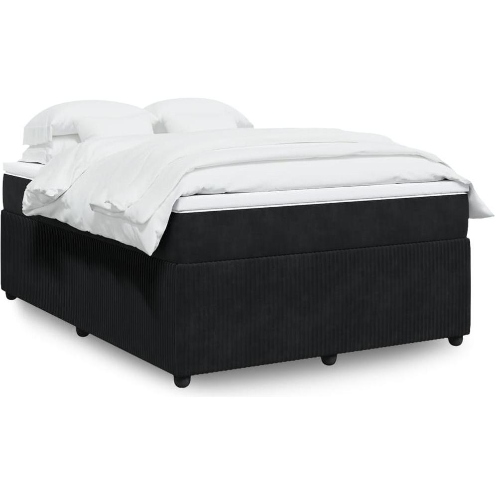 VidaXL, Bett, Bo x springbett mit Matratze 160 x 200 cm Samt (160 x 200 cm)
