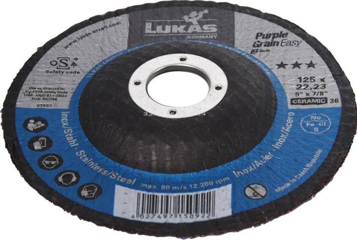 Produktbild Schleifscheibe 125 mm Purple Grain Easy für Hartmetall - Korn 36 (36)