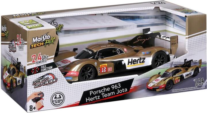 Actual product image Maisto RC Porsche 963 Hertz Team Jota 2.4 GHz 1/24