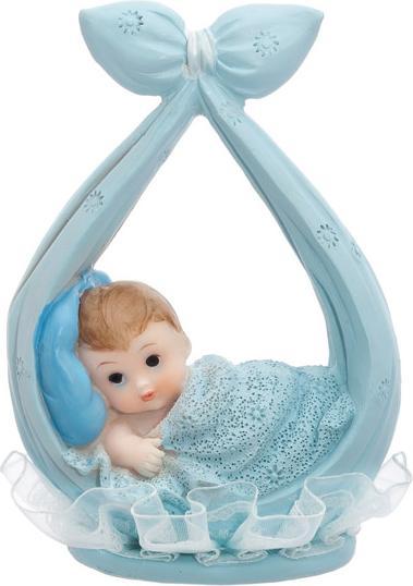 Actual product image Partydeco Figurine Boy in a scarf, blue, 11cm (1 pkt / 1 pc.)