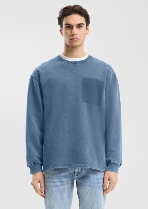 Produktbild s.Oliver Sweatshirt Gewaschenes Sweatshirt mit Kontrast-Detail (M)