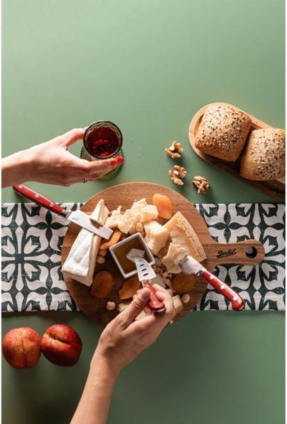 Productafbeelding Berkel Schneidebrett Akazie + 3 Käsemesser