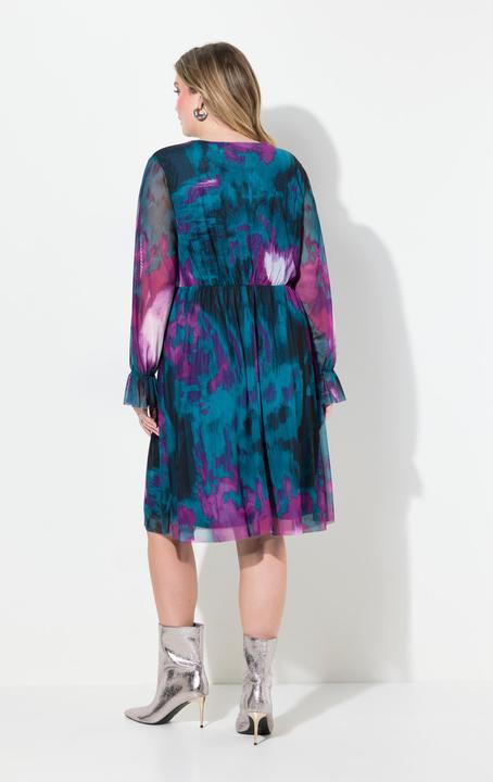 Produktbild Miamoda Kleid, A-Linie, Mesh mit Alloverdruck, Langarm (46)