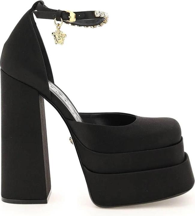 Actual product image Versace Silk Satin Platform Pumps (40)
