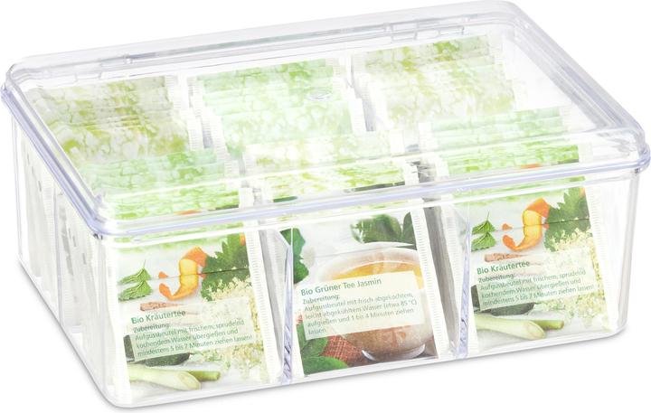 Actual product image Relaxdays Tea Box, 6 Compartments