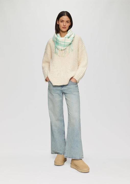 Produktbild S.Oliver Snood Karierter Loop-Schal mit Fransen