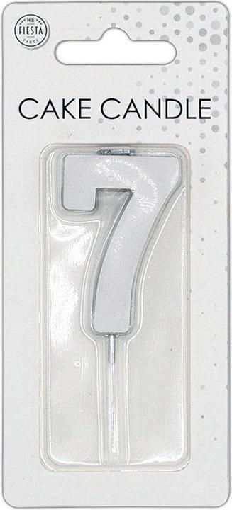 Produktbild Globos Europe Kuchenkerze 4,5 cm, metallisch silber, Nr. 7