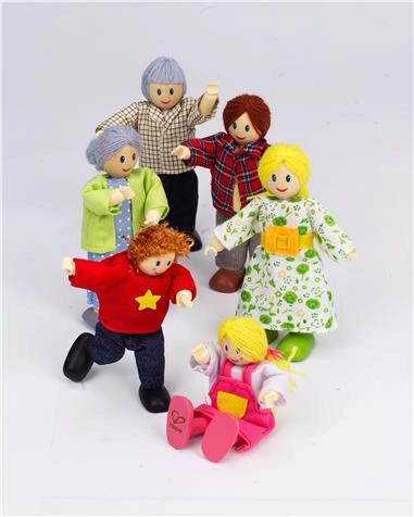 Actual product image Hape Doll family light skin colour