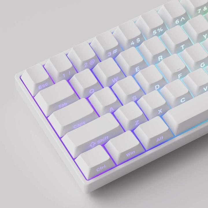 Actual product image Akko MonsGeek FUN60 Pro Wireless Gaming-Tastatur, RGB, Glare Magnetic Switch – weiss, ANSI (US) (US, Cable, Wireless)