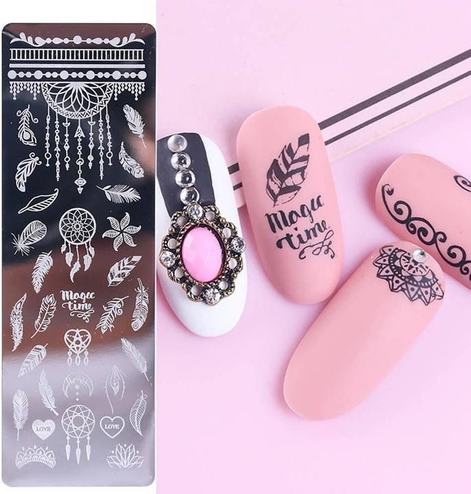 Image du produit JTI Pochoirs à ongles pour le nail art - Plumes