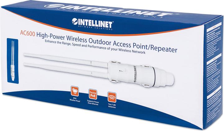 Produktbild Intellinet Wireless AC600 Dual-Band Outdoor Access Point IP65 28 dBm Wireless Client Isolation Wand- und Mas... (433 Mbit/s)