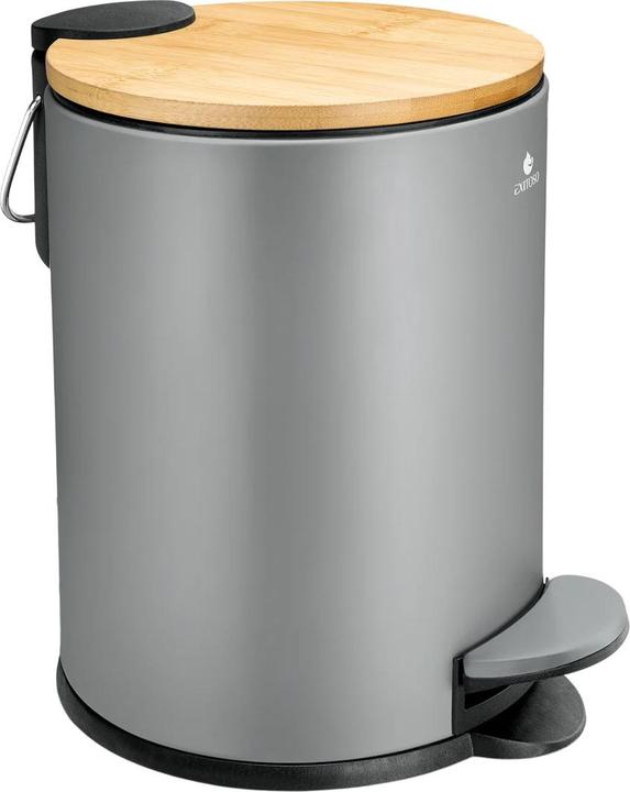 Immagine prodotto Exitoso Tretmülleimer mit Softclose-Deckel 3 l, Grau (3 l)