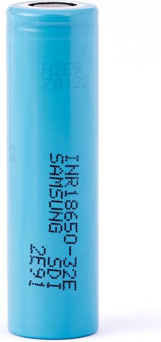 Actual product image Samsung INR18650-32E - 3.6V - 3.7V, 3200mAh unprotected