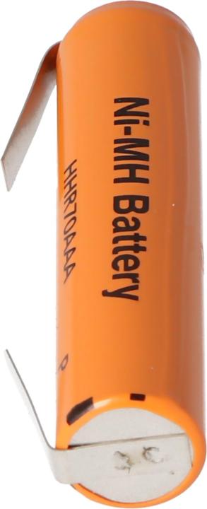 Actual product image Panasonic Akku Flat Top HHR-70AAAE4 / AAA mit Lötfahne U-Form (1 pcs., AAA, 700 mAh)