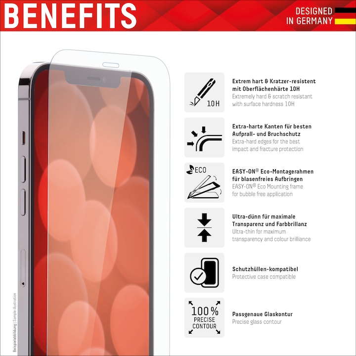 Image du produit Displex Real Glass, 2D Panzerglas + Handyhülle (1 pièce(s), Apple iPhone 14 Pro Max)