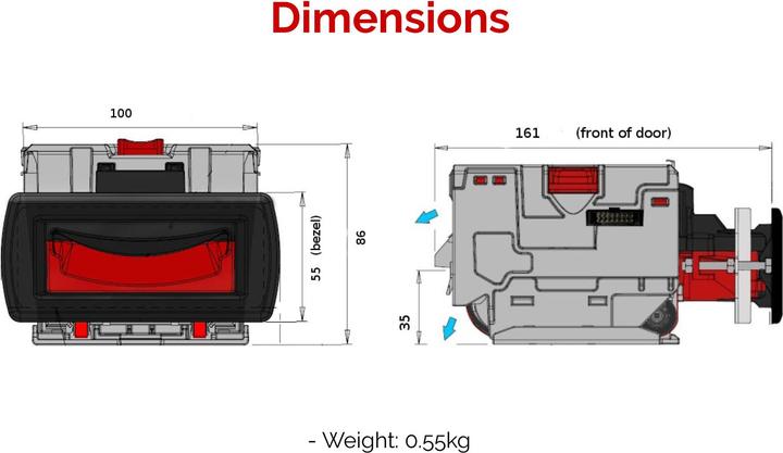 Actual product image Innovative Technology Notenleser NV10 USB+ (Bill validator)