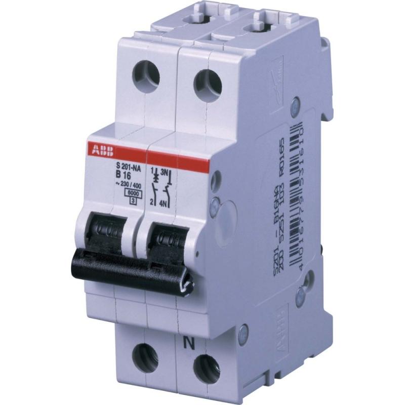 ABB, Schutzschalter, S201-K16NA Sicherungsautomat 16A pro M compact 1p+NA
