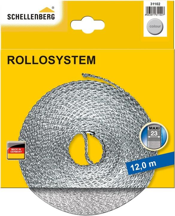 Actual product image Schellenberg Roller shutter belt Maxi 31102, 23mm/12m, grey (Roller shutter belt)