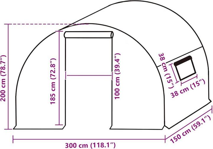 Image du produit vidaXL Gewächshaus Ersatzabdeckung