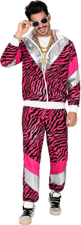 Actual product image Widmann 80s retro tracksuit tiger print (top, trousers) (L)