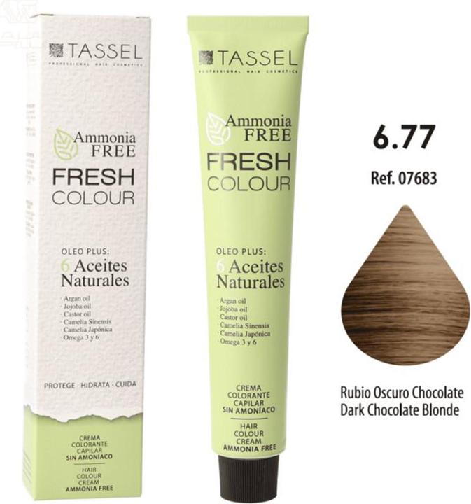 Image du produit Caso Eurostil Fresh Colour Decolorant Cream 677 Dark Blonde Chocolate Without Ammonia 1 Unit (677 Blonde foncée Chocolat)