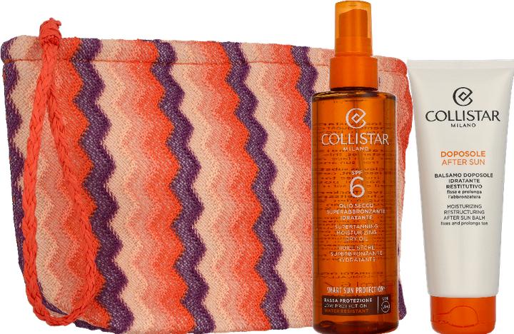 Actual product image Collistar Sun Kit Dry Oil Tanning Spf 6 200ml After Sun Balm 100ml Pouch