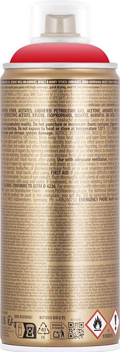 Immagine prodotto Montana Cans Oro (Rosso shock, 0.40 l)