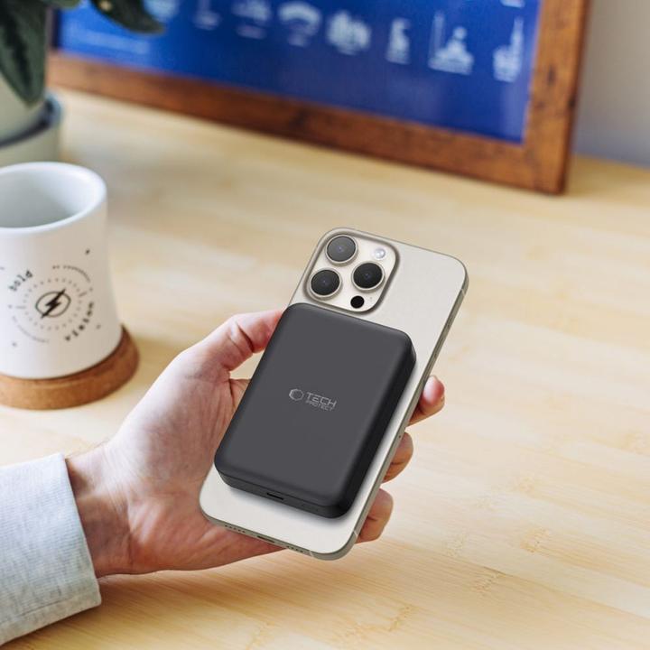 Immagine prodotto Tech Powerbank techninės apsaugos PB11 LifeMag 10000 mAh Juodas (10000 mAh, 15 W)