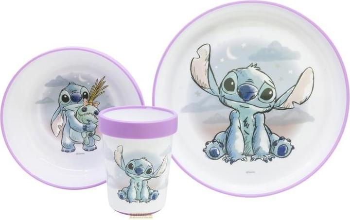 Disney Interactive Studios 3-teiliges ESSENSPAKET LILO und STITCH GOBELET + SCHALE + ASSIETTE ANTIDERRAPANTS