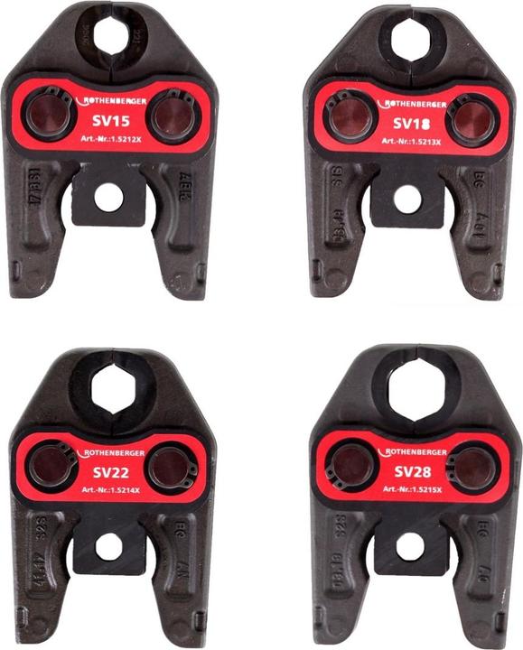 Produktbild Rothenberger Pressbacken ROMAX® Standard Set SV 15 - 18 - 22 - 28 mm (390 mm)