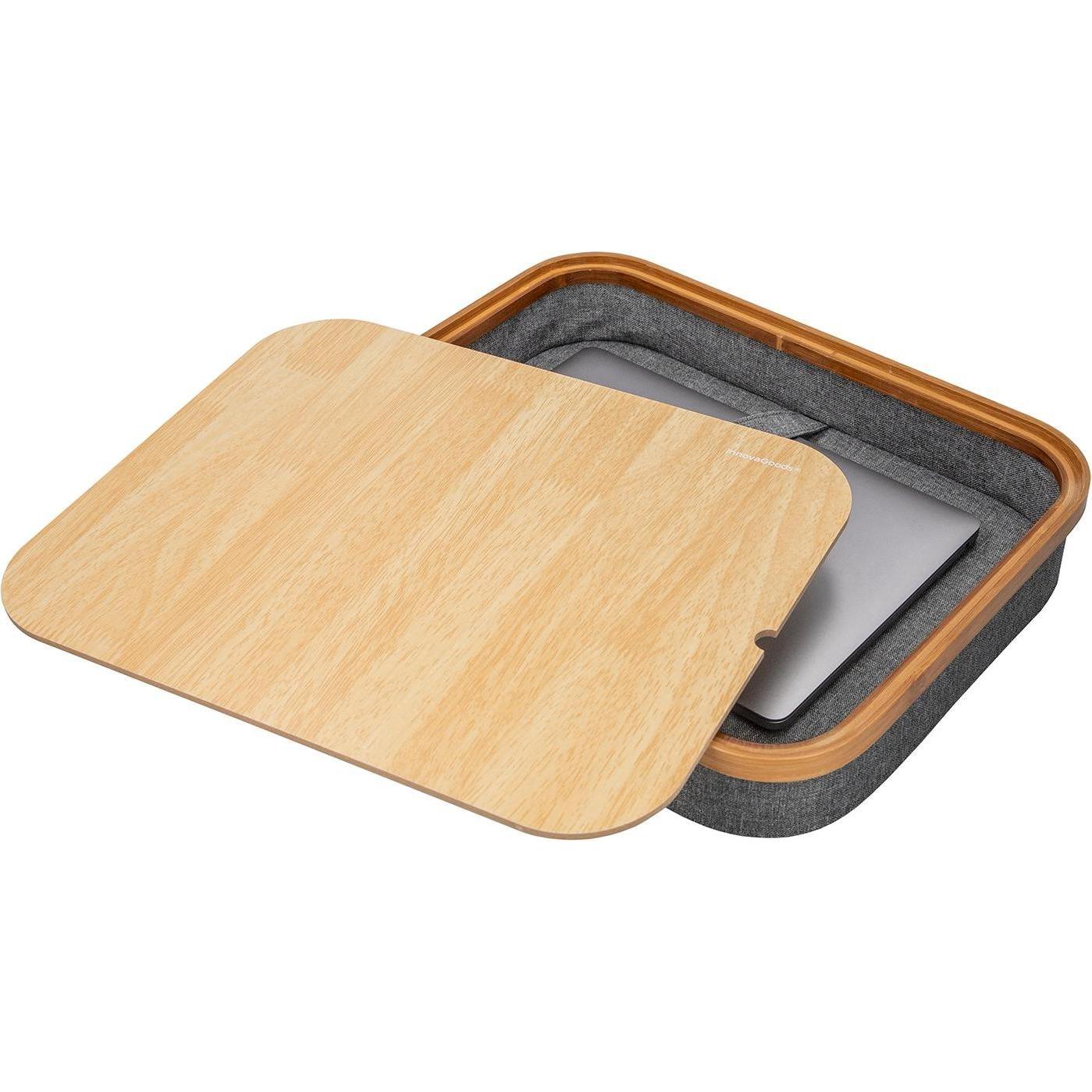 Thumbnail - InnovaGoods Knieschreibtisch mit Stauraum - Grau, Notebook Ständer, Grau