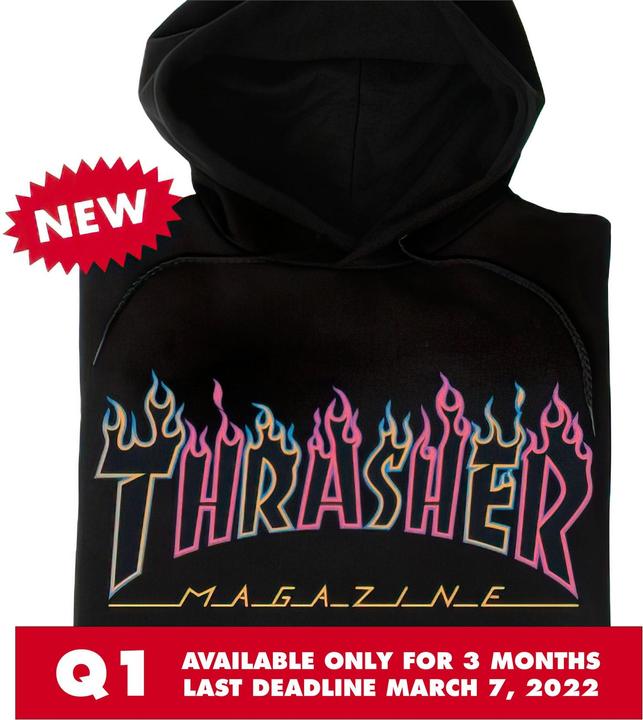 Immagine prodotto Thrasher Cappuccio con logo al neon a doppia fiamma (S)
