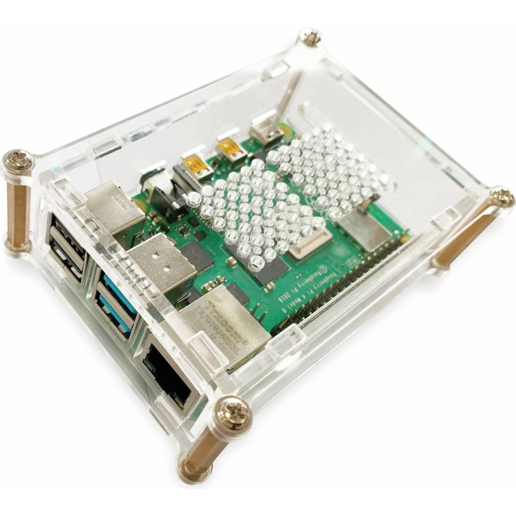 Thumbnail - Joy-it Acryl Gehäuse für Raspberry Pi 4 schraubbar, Entwicklungsboard Zubehör, Transparent