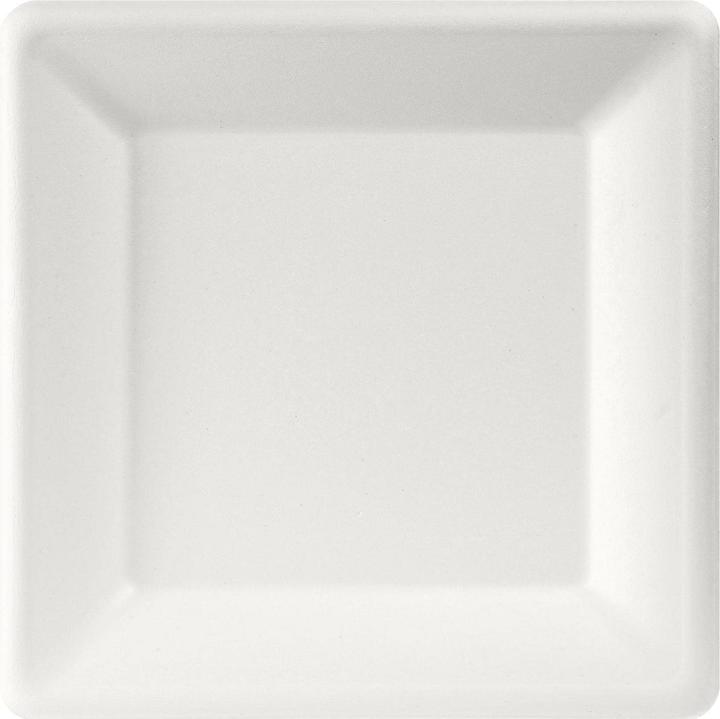 Produktbild Duni Teller, quadratisch 26x26 cm Weiss - uncoated Weiss Bagasse 260x260 (50 x)