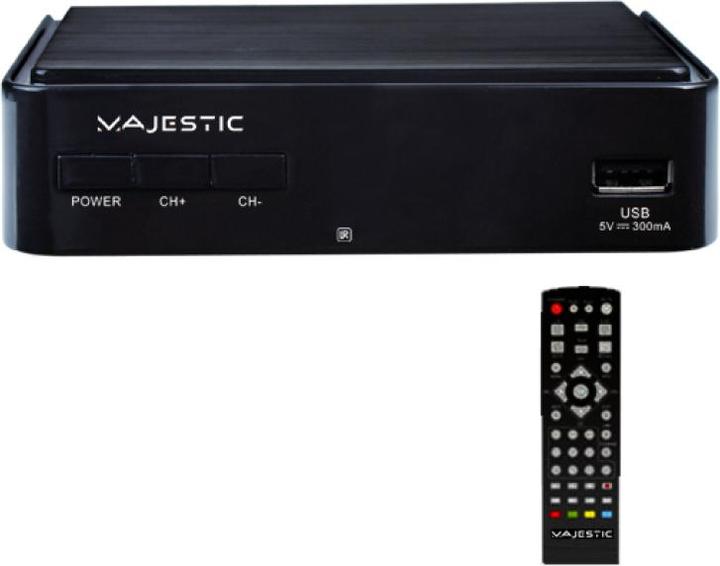 Actual product image Majestic New DEC-665 HD USB Terrestrial Black (DVB-T, DVB-T2)