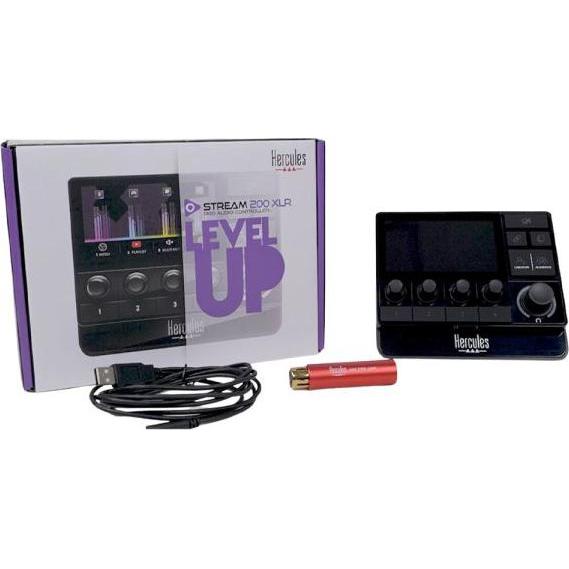 Thumbnail - Hercules Mixersteuerung Stream 200 XLR Audio Controller retail, Streaming Deck, Schwarz