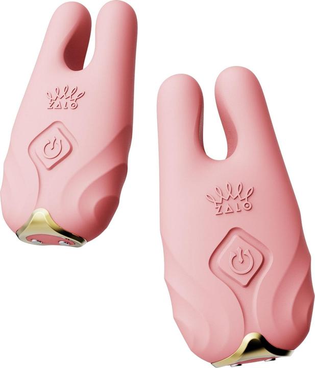 Zalo Nave Wireless Vibrating Nipple Clamps Coral Pink