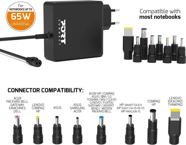 Produktbild Port Designs PowerSupply 65W Universal (65 W)